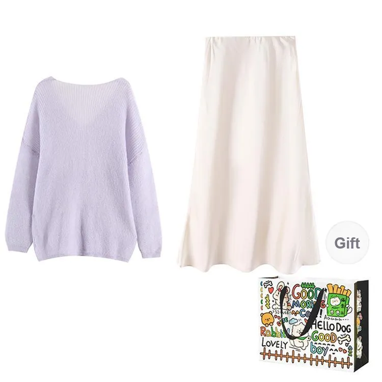 Dippanis Two Piece Skirt Sets Women's-1