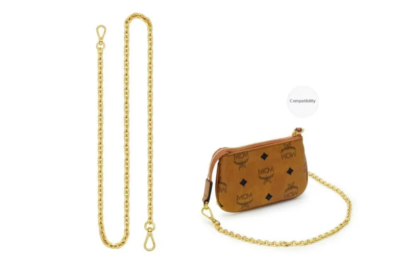 Lan Bao Fan Metal, DuPont Paper Liner, Alloy Extender Chain Bag Accessory Brown-98