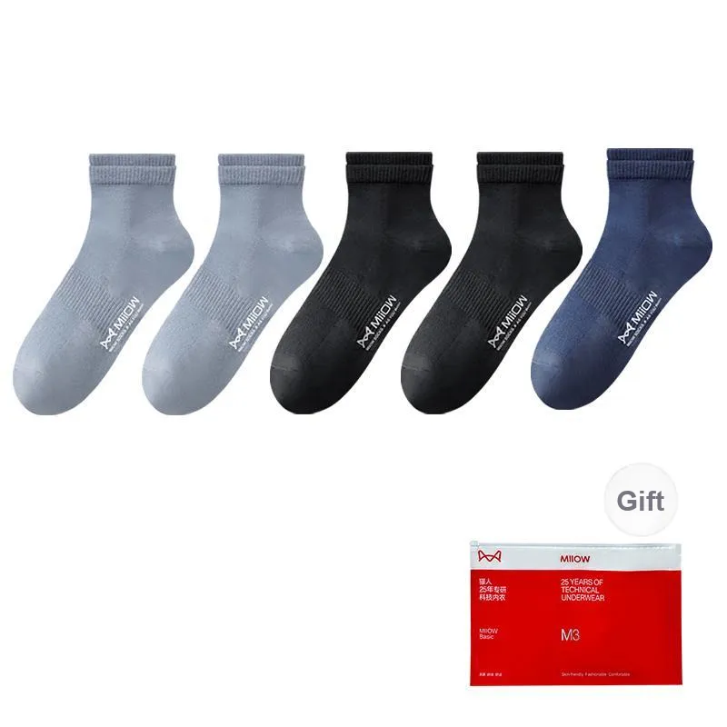 MIIOW Cool One Summer Series Ankle Socks Men's Shopping Bag 5 Pack-26