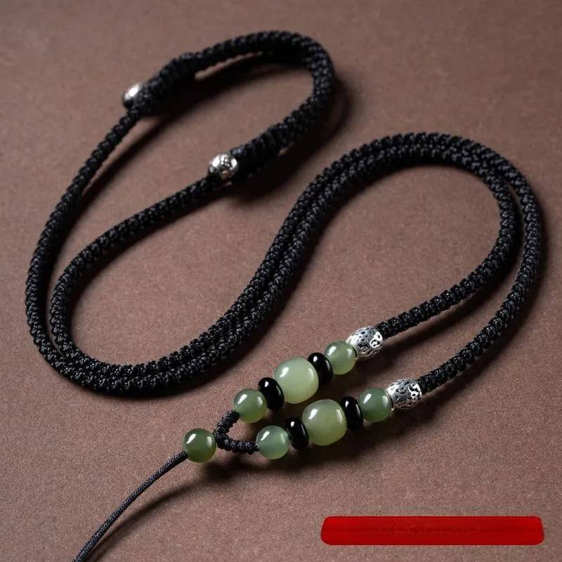 Andaozi Hetian Jade Necklaces Green Jade Unisex-1