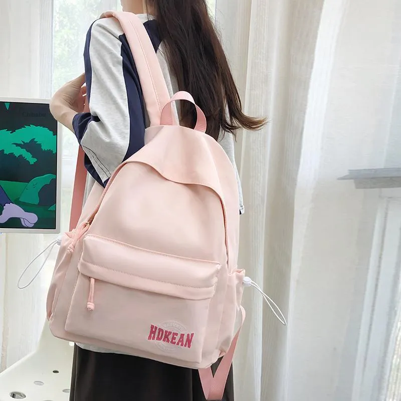Alcohol Dragon Nylon Backpack Regular Unisex Black White Pink/Red Blue-9