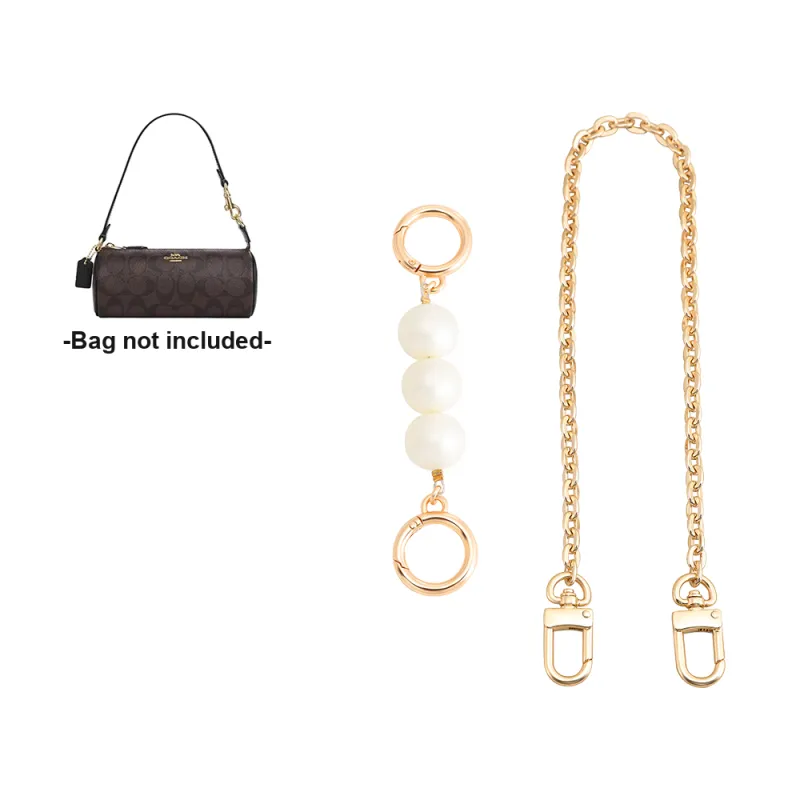 Jingxi Metal Bag Strap Women's Gold Tone/White-3