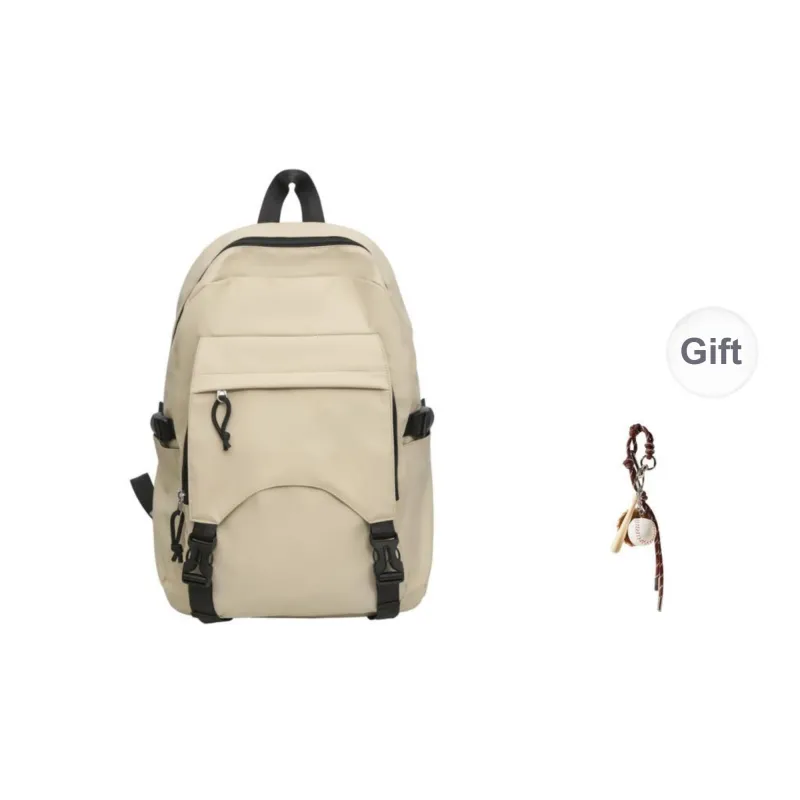GOBLIN SHARKS 1759 PU Backpack Large Size Unisex Orange/Ecru/Black/Pea Green/Gray-0