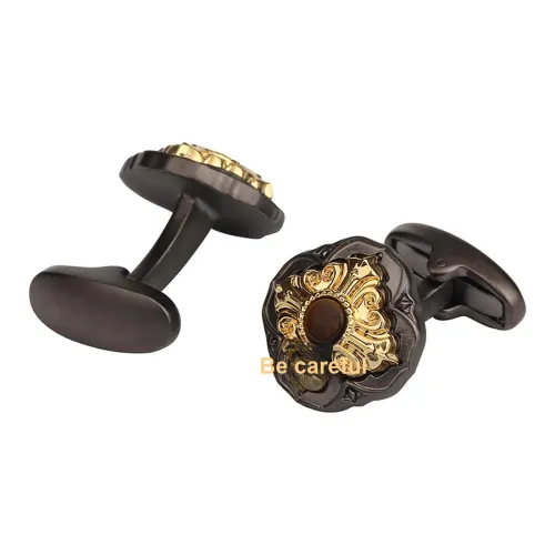 MUSTKOO Медный, Золотой Покрытый, Матовый Серебряный/Черный, Запонки из Тигрового Камня, Мужской