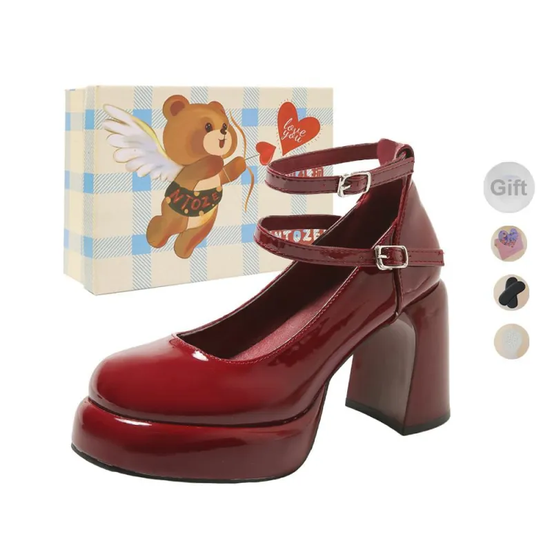 NTOZE Chunky Heel High Heels Women's Gift Box Set-10