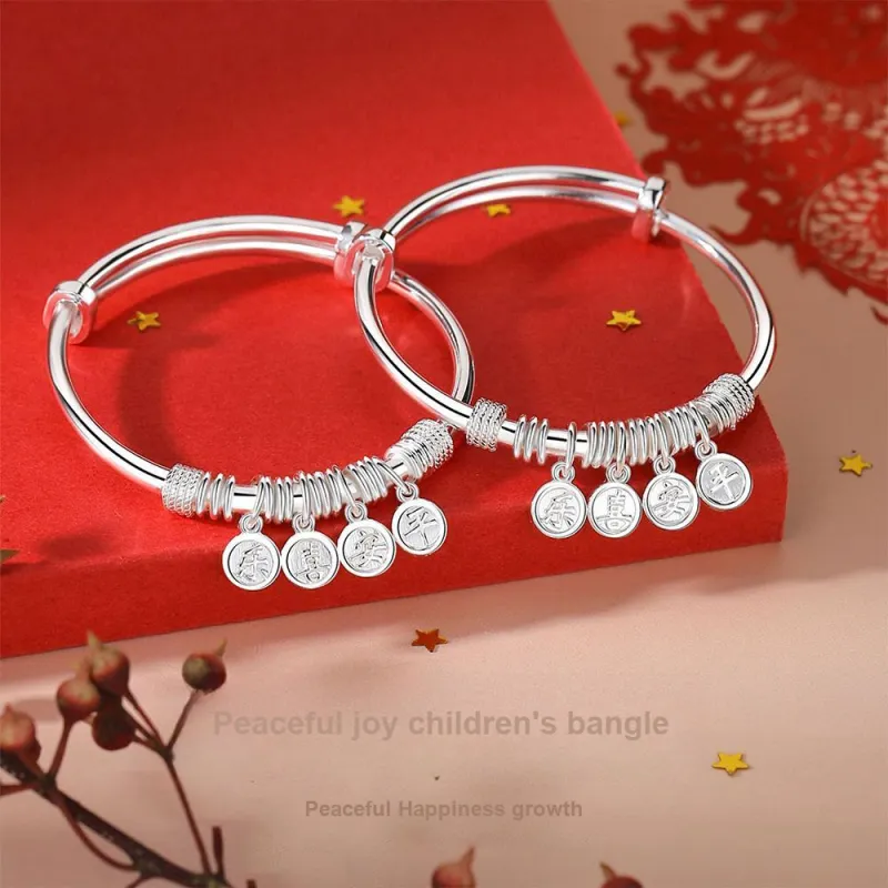 7℃ 999 Fine Silver Bangles Unisex-1