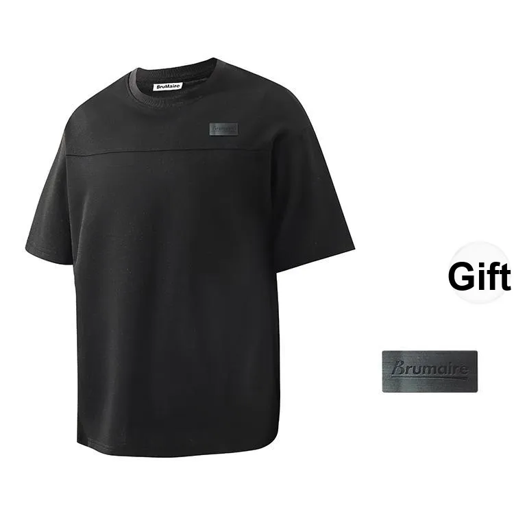 BRUMAIRE T Shirt Unisex Light Gray Comes With Brooch-4
