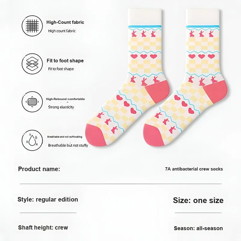 MIIOW Mid Calf Socks Unisex 3 Pack-16