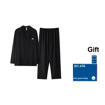 Qin Jing Pajama Set Men's Matte Black