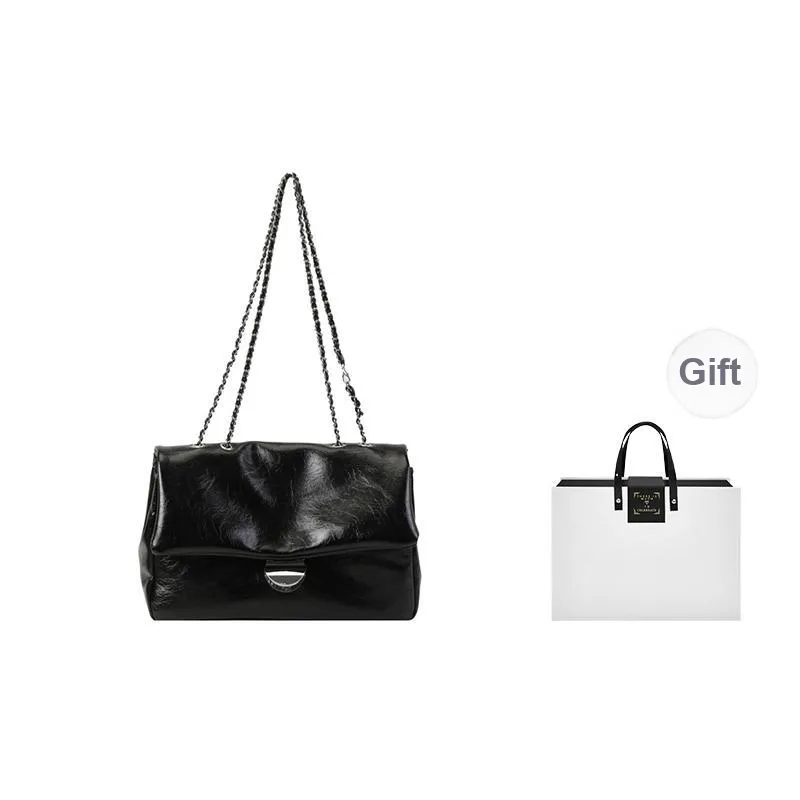 MUYKUY PU Waxed Leather Handbag, Shoulder Bag, Crossbody Bag Women's-5