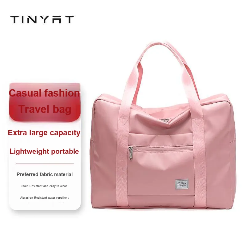 TINYAT Polyester Travel Bag Regular Unisex Gray/Black/Pink/Purple/Khaki-5