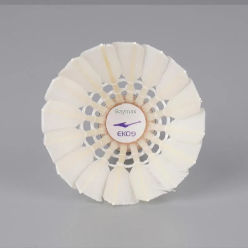 Erke Baymax Duck Feather Shuttlecock 12 Pack CiGu Duck Feather Big Board Duck Feather Match Training Ball Shuttlecocks-1