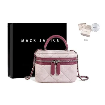 MACKJANICE Polyurethane Shoulder Bags Handbags Women's Lilac With Pink
