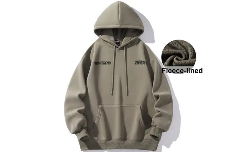 ZMOH Fleece Lined Hoodie Unisex Couple's-1
