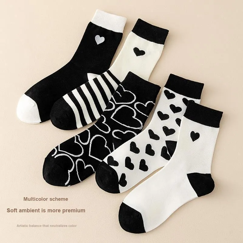 Lan Miao Mid Calf Socks Women's 7 Pack-8
