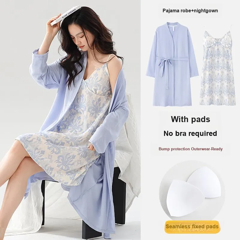 Pretty Lady Pajama Set Women's Light Blue-2