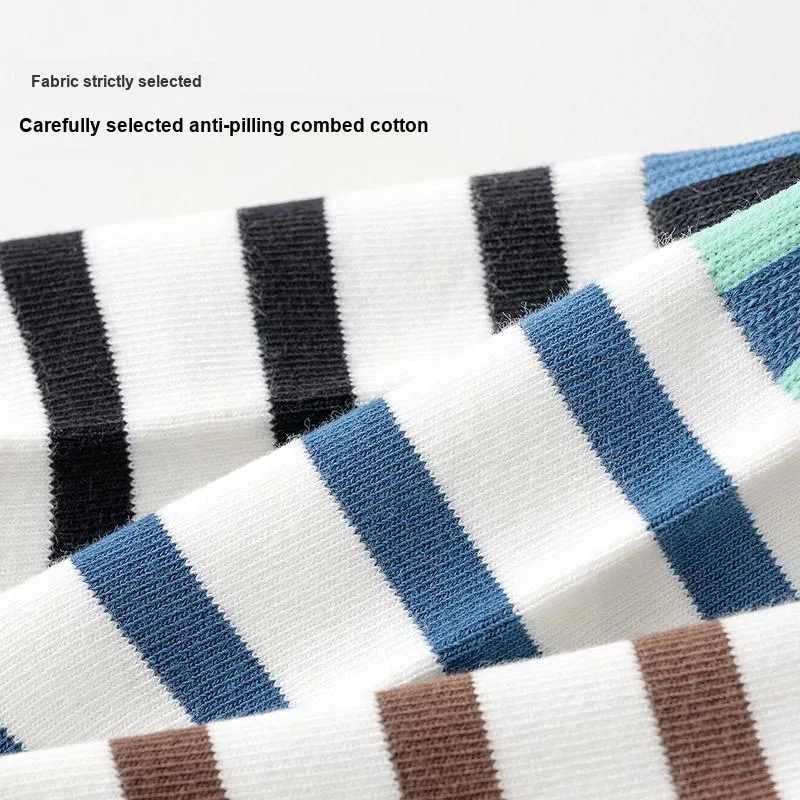 MIIOW Mid Calf Socks Women's 4 Pack Mixed Color-2