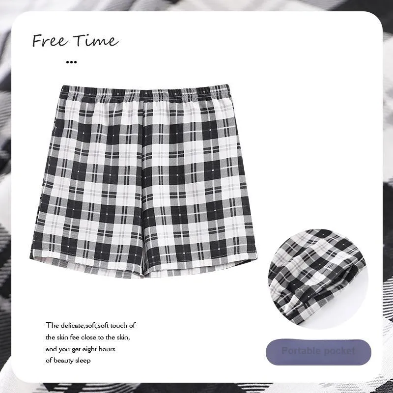GOSO Pajama Pants Women's Black White-1