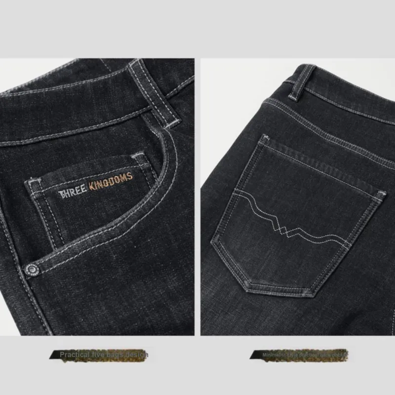 HLA Jeans Men Black Denim Gradient Dark 2M-4