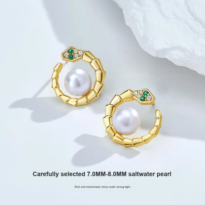 ME LUXE Pearl Stud Earrings Women's-2