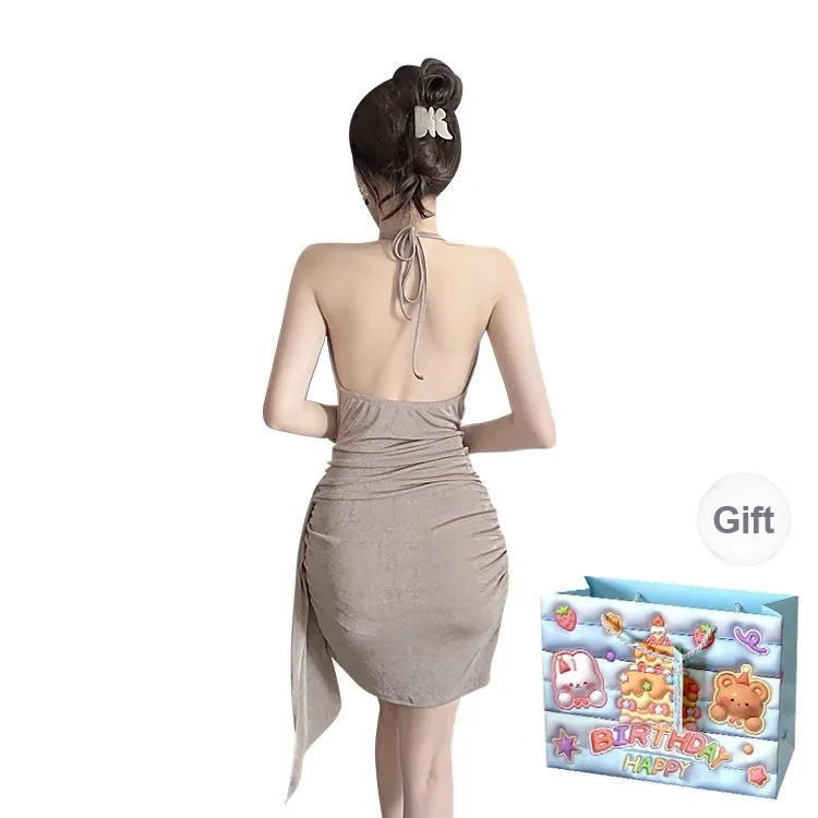 WOWI Slip Dresses Women's Coffee Shopping Bag-1