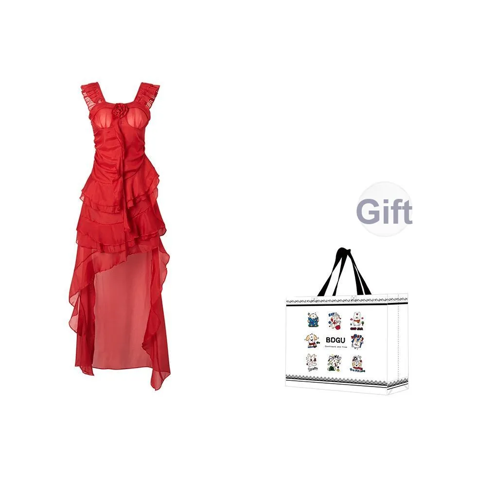 BDGU Short Sleeved Dress Women's Red