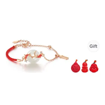 MUGONGZI Hetian Jade Bracelets Pale Greenish White Jade Women's
