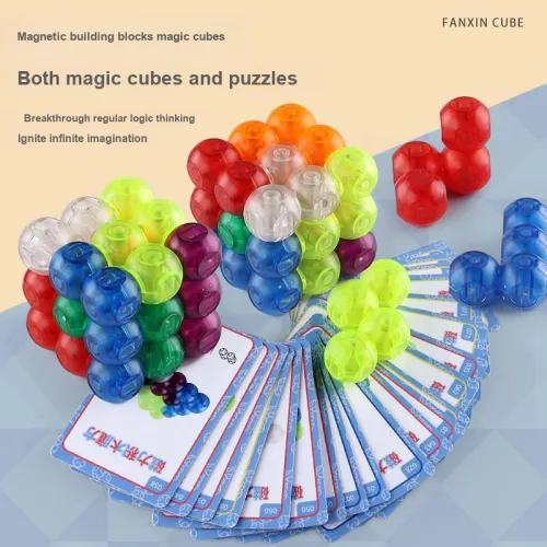 FANXIN CUBE THREE Уровень Магнитный Шар Квадратные строительные блоки Кубик Рубика Развивающие игрушки