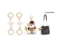 [One Shoulder]Four-Leaf Clover 10cm*2 Extender Chain+Free Bear Pendant