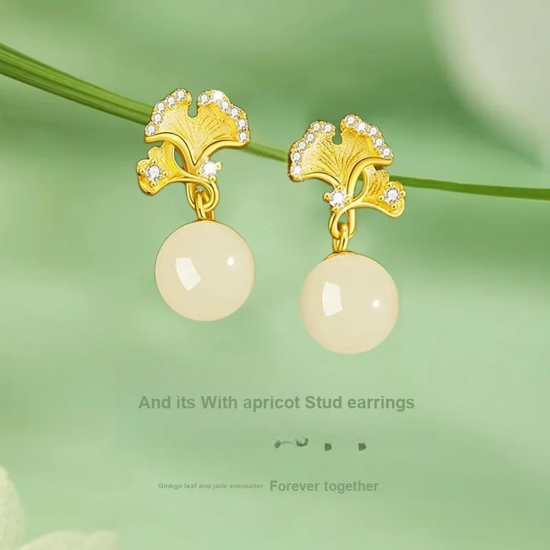 Lang Wind S925 Silver Stud Earrings Women's-1