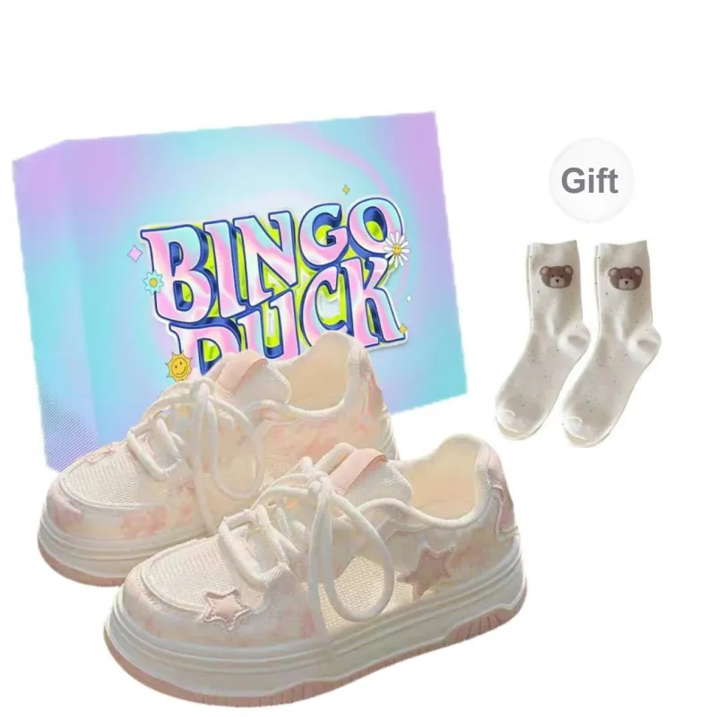 BINGO DUCK Slip Resistant And Breathable Low Top Skateboard Shoes Women's-0