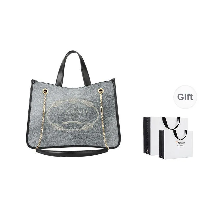 TUCANO PU Leather Tote Shoulder Bag Handbag Regular Women's Denim Blue-5