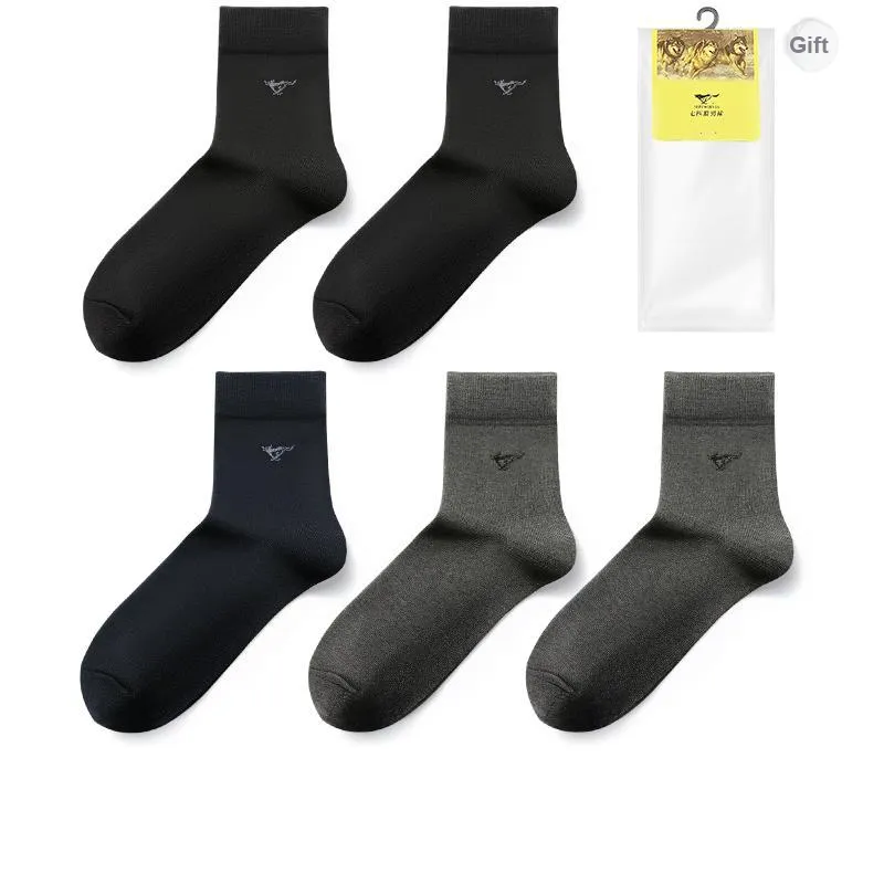 SEPTWOLVES Mid Calf Socks Men's 5 Pack Shopping Bag-8