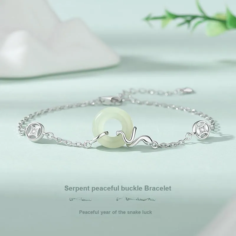 PARAS KORS Hetian Jade Bracelets Pale Greenish White Jade Women's-1