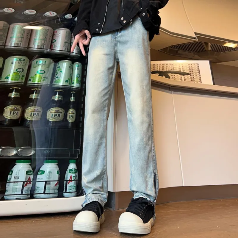 RENBEN Luxury Streetwear Men's Pants Versatile Summer Jeans Unisex-11