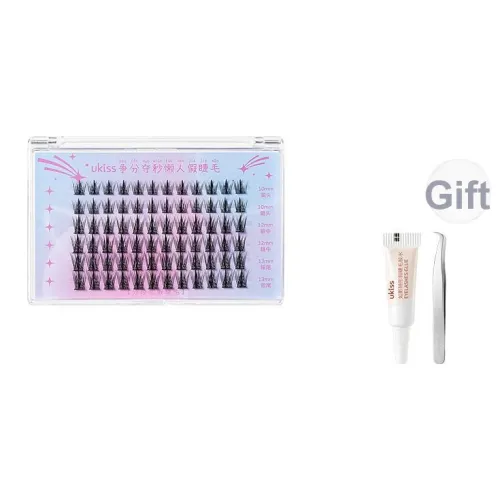 UKISS Экономия времени Lazy Клей Бесплатно Искусственные ресницы Lazy Trilogy 72 шт. 84 шт