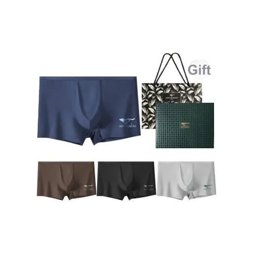 SEPTWOLVES Мужское нижнее белье 4 штуки коробка включена + сумка для покупок
