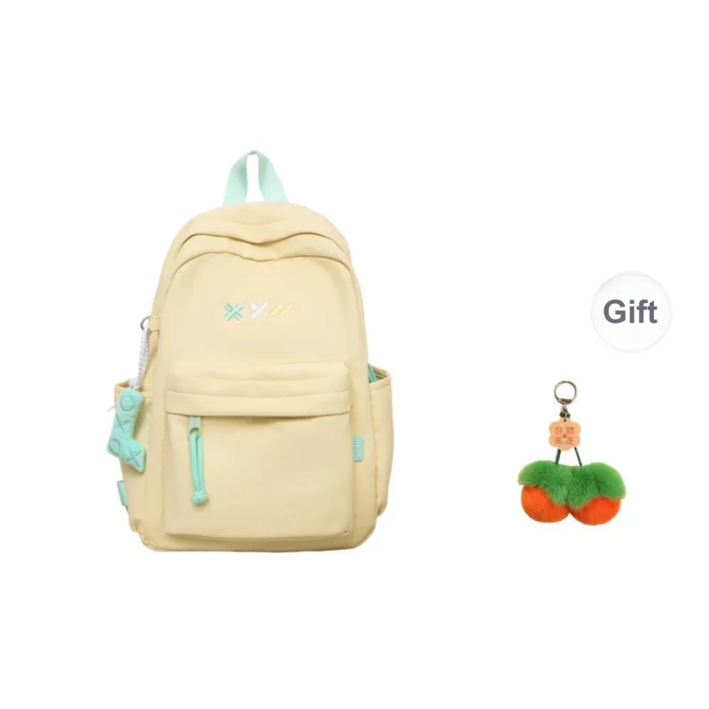 URBAN FOREST Nylon Backpack Unisex Red/White/Black/Blue/Yellow/Pink-12