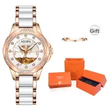 Rose Case White Dial Ceramic Strap
