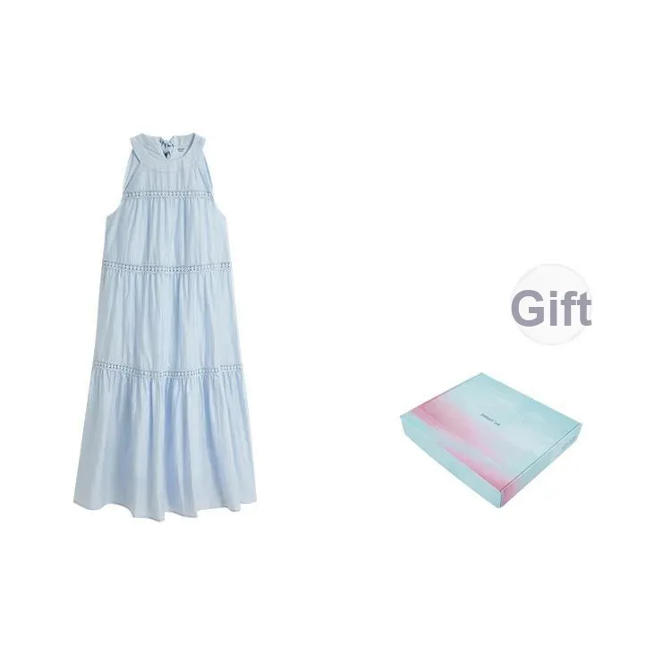 Inman Без рукавов Платье Женское Светлый Аква Синий