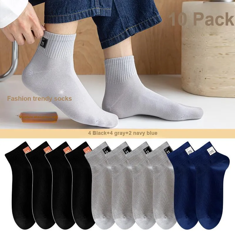 Lan Miao Mid Calf Socks Men's 10 Pack-3