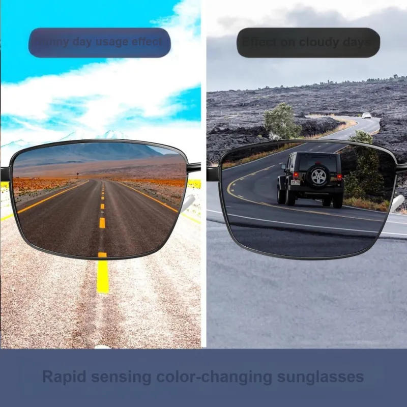 Wood Premium Alloy Irregular Shape Sunglasses Men's-3