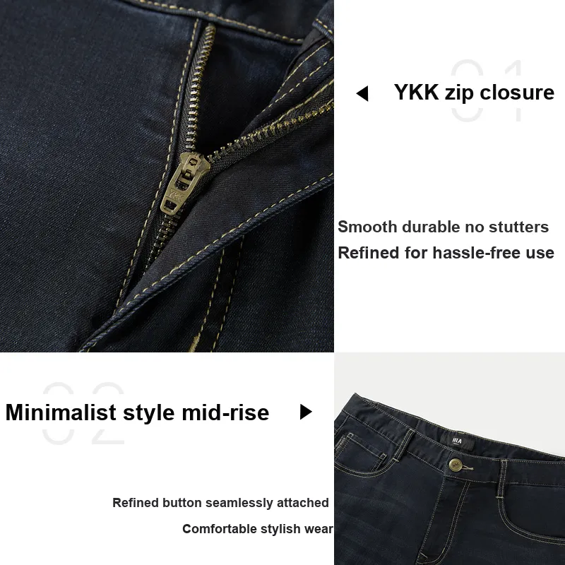 HLA Jeans Men Blue Gray Denim Gradient Dark 64-6