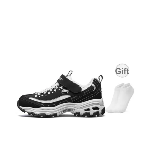 Skechers Kids Устойчивый к истиранию Дышащий Поддерживающий Низкий Верх КIDS Лайфстайл Обувь Белый Черный Подростки