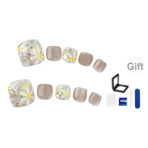 XNTX Премиум Feel False Nail Короткий Квадратный Cool Color Series Smudge Instagram Style