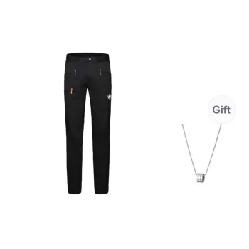 MAMMUT Casual Pants Unisex Black, Comes With Necklace