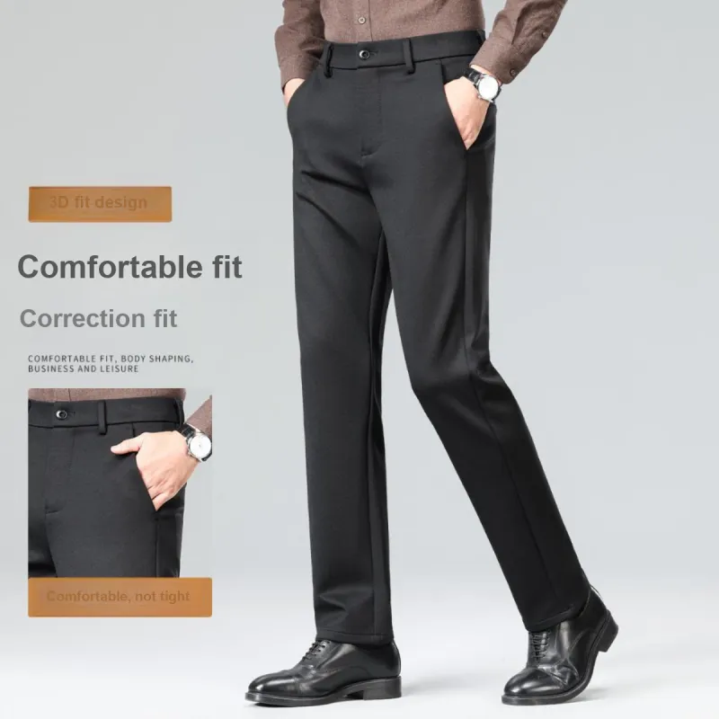 Red bean Suit Trousers Men-4