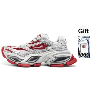 OGR Different Colored Gaze Low Top Chunky Sneakers Unisex Crimson