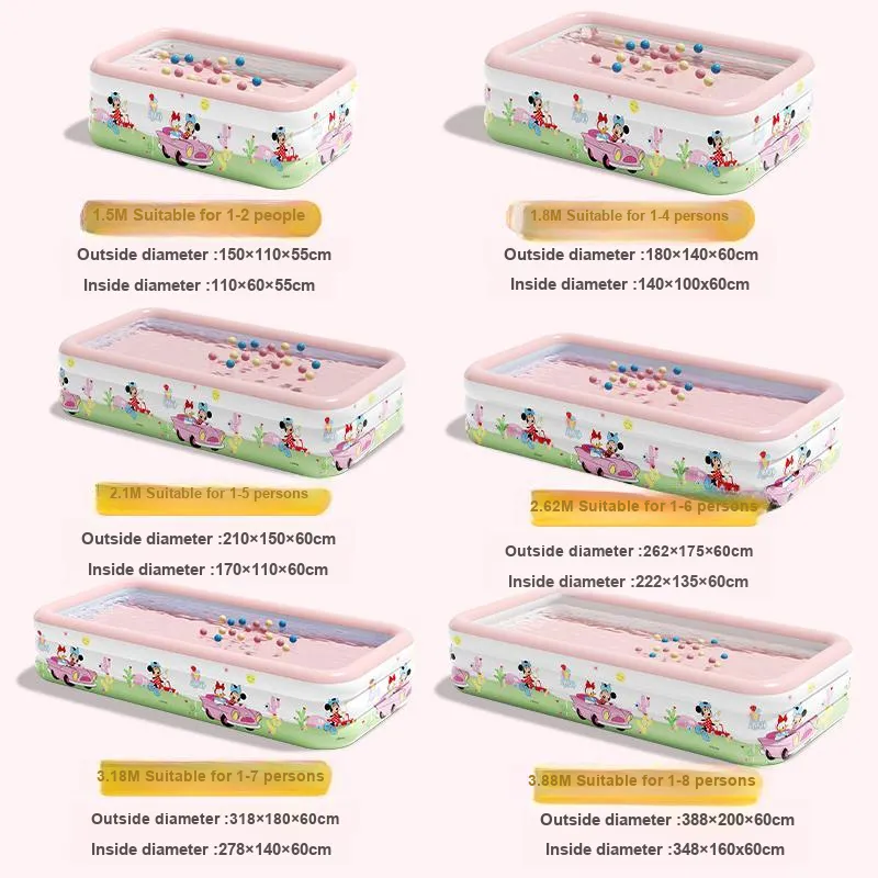 BESTWAY Water Play Swimming Pools Foldable Inflatable Increase In Thickness. Unisex-1