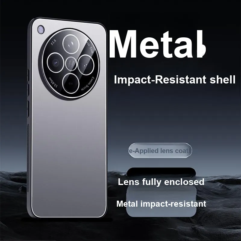XUANCAISHI Metal Minimalist Style Phone Cases Compatibility OppoFindx6/findx7/findx8/a3pro/a5/Reno10-2